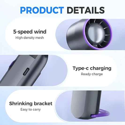 Whizzhop™ Foldable USB Rechargeable Lash Fan – Portable Eyelash Glue Dryer for Makeup Use