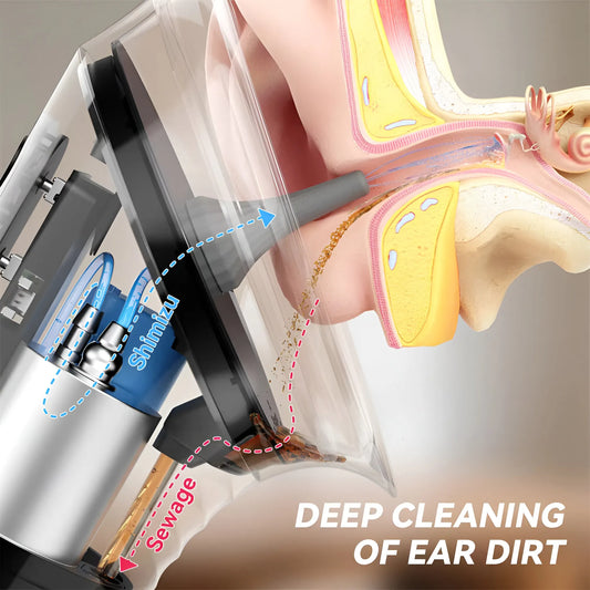 Whizzhop™ Water Powered Ear Cleaner with 11 Tips and 3 Pressure Setting for Clean