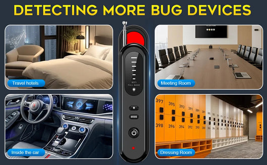 Whizzhop™ Portable Hidden Camera, GPS Tracker and RF Detector