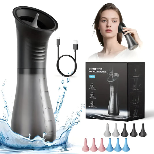 Whizzhop™ Water Powered Ear Cleaner with 11 Tips and 3 Pressure Setting for Clean