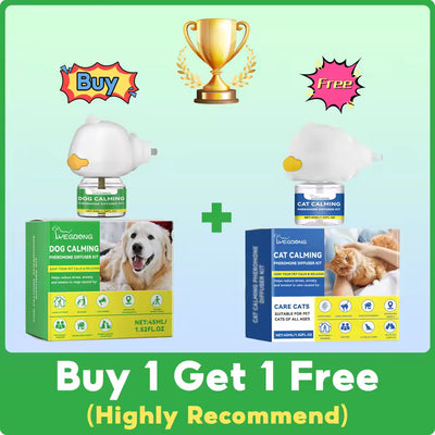Whizzhop™ Pet Calming Pheromone Diffuser and Spray for Cats and Dogs