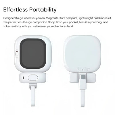 Whizzhop™ Magnetic Back Camera Selfie Monitor Vlogging Live for iPhone