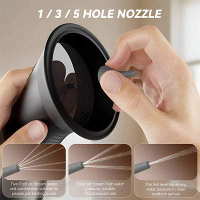 Whizzhop™ Water Powered Ear Cleaner with 11 Tips and 3 Pressure Setting for Clean