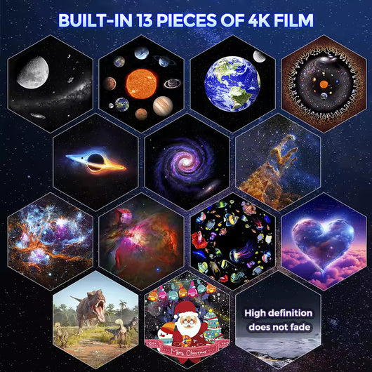 Whizzhop™ Galaxy Projector Night Light 13 in 1 Rotating Space Ball Lamp