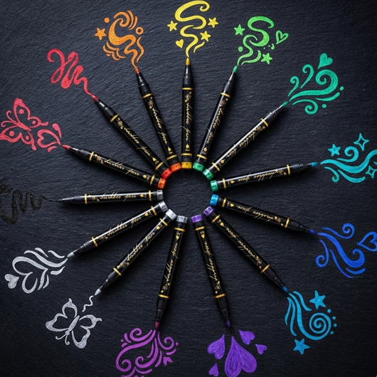 Whizzhop™ Safe Temporary Tattoo Pens – DIY Face Paint Markers for Skin Drawing