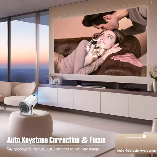 Whizzhop™ 4K Smart Projector with WiFi 6 & Bluetooth 5.0, Full HD 1080P Home Cinema Projector for Indoor & Outdoor Viewing