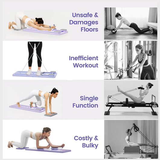 Whizzhop™ Adjustable Pilates and Core Home Workout Board for Ab & Push-up