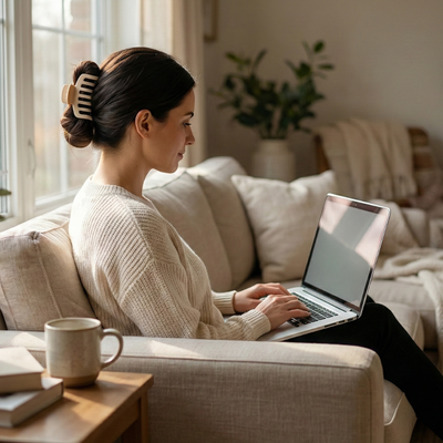 Whizzhop™ Silicone Flexible Hair Claw Clips – Large Bendable Non Slip Hair Clips