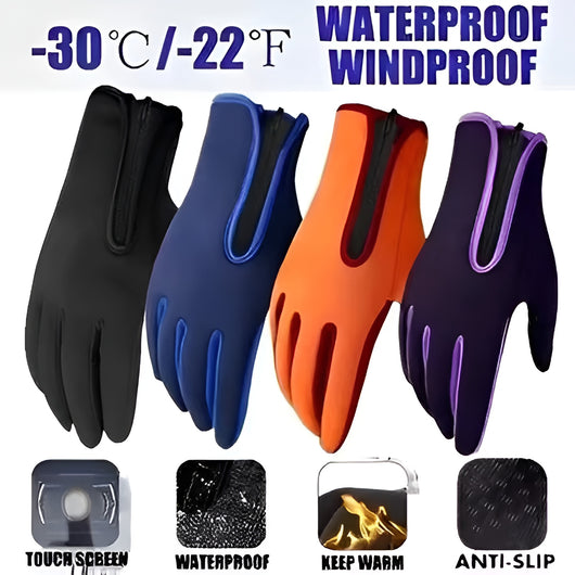 Whizzhop™ Winter Gloves for Men and Women Waterproof Touchscreen Warm Outdoor Use