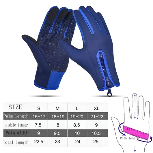 Whizzhop™ Winter Gloves for Men and Women Waterproof Touchscreen Warm Outdoor Use